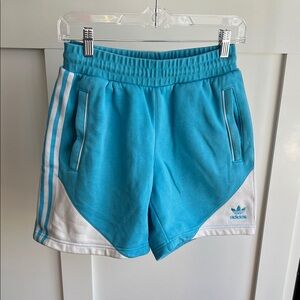 Women’s Adidas Turquoise and White Shorts Size XS